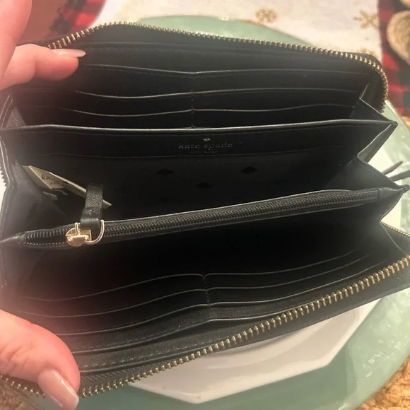 Kate Spade Black Wallet with Silver Accents - Picture 3 of 4